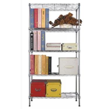 Imagem de Estante 5 Prateleiras Aramada Ajustáveis Aço Cromada Uteall 90 Largura