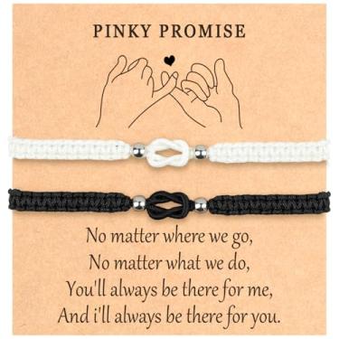 Imagem de Pulseiras para casais namorado marido homens combinando pulseiras para casais, toque para sempre, joias presentes de namorado para aniversário, marido, aniversário de 1 ano, casamento, melhor presente