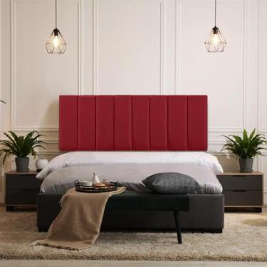 Imagem de Cabeceira Modulada Adesiva Estofada Carla Casal - Kit 7 Placas - Click