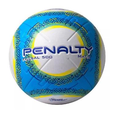Imagem de Bola Futsal Penalty Matis 500 Termotec - Azul com Amarelo, Branco, Ama