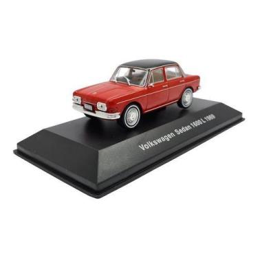 Imagem de Miniatura Coleção Volkswagen Nº12 1600 L 1969 Vermelho 1:43 - Planeta 
