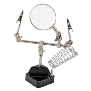Imagem de Lupa com Garras e Suporte para Ferro de Solda - Eda