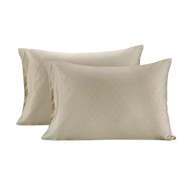 Imagem de LANE LINEN Conjunto de 2 travesseiros Queen Size, 100% algodão egípcio macio, Cool & Smooth 1000 fios - ponto suíço - linho