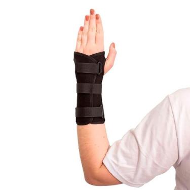 Imagem de Munhequeira Ortopedica Tala Punho Curta Bilareral Mercur, GG