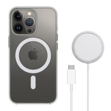 Imagem de Kit Capa Carregador Magsafe Indução P/ Smartphone - Megasafe