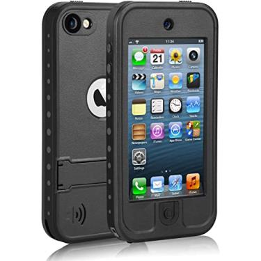 Imagem de Capa à prova d'água para iPod Touch 7/6/5 à prova de choque e poeira capa protetora de corpo inteiro resistente para natação, esportes ao ar livre, chuva, neve - compatível com iTouch 5ª/6ª/7ª geração