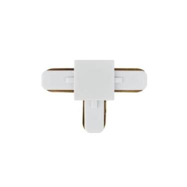 Imagem de Conector Emenda Pix Tipo T Para Trilho Eletrificado Bivolt Branco
