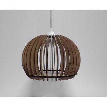 Imagem de Luminária Teto Tipo Pendente Esfera Mdf - Completa Mdf Cru - LENOBRE, 