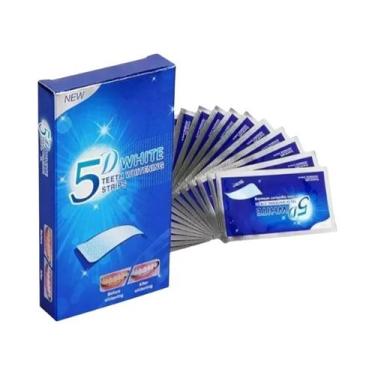 Imagem de Kit De Limpeza Dental Com Fitas Clareadoras De Dentes 5D Com Aroma De 