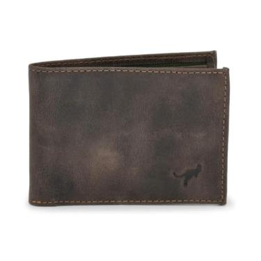 Imagem de Carteira masculina slim pequena luxo couro bovino natural(marrom escuro)