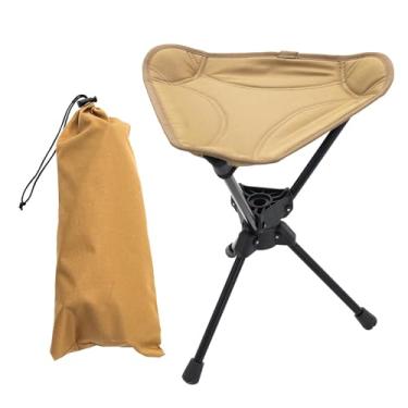 Imagem de Generic Assento de banco de acampamento, banco de ao ar livre, cadeira dobrável leve e portátil para áreas externas, assento de tripé de pesca para