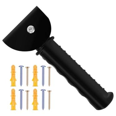 Imagem de Maçaneta dobrável para porta, barra dobrável de 14 cm, barra de apoio de escada estendida antiderrapante, alça de suporte de assistente de porta, alça de segurança de porta de até 158 kg para idosos