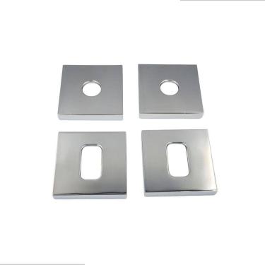 Imagem de Kit Roseta Avulsa Fechadura Pado Externa Cromada Sm Rq2 Zm