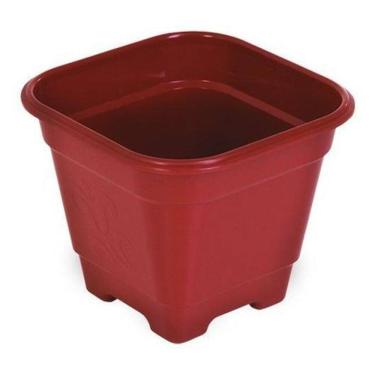 Imagem de Vaso De Plantas Quadrado Médio 29X29X24,5 Vermelho 25294