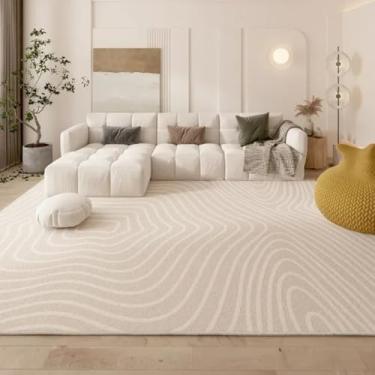 Imagem de Tapetes grandes com padrão de linha para decoração de sala de estar, tapetes para sala de estar, quarto, tapete lavável para casa (80 x 120 cm (31 x 46 pol.)/jds-250717000553)