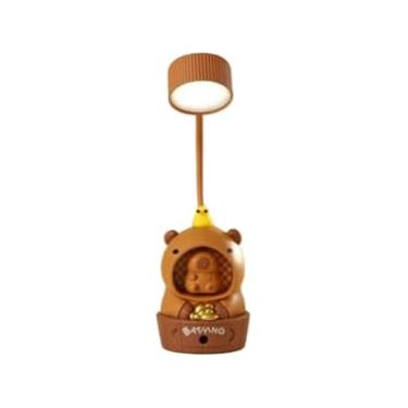 Imagem de Luminária de Mesa Capivara Infantil - Apontador+Luz Noturna, Bateria 8h, Cores Suaves, Carregamento USB(pato luz noturna)