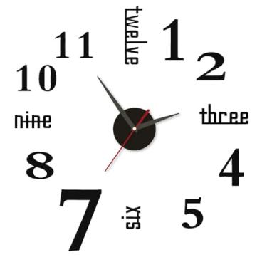 Imagem de Relogio Parede, RelóGio de Parede sem Moldura com Setas, Silencioso Moderno Lindo EscritóRio, Casa Coisas Diferentes para Casa(MT250 B,2KIT)