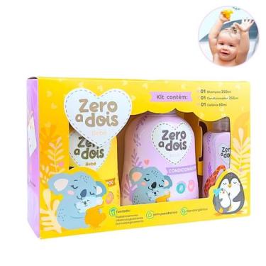 Imagem de Kit de Higiene e Banho Bebê Zero a Dois  3 Peças (Shampoo, Condicionad