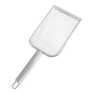 Imagem de ShengQuanHao Pá para Areia de Gato, Pá para Caixa de Areia de Gato, Pá para Cocô, Peneira de Areia Compacta, Ferramenta de Limpeza para Peneirar Fezes de Répteis, Malha de Alça de Prata 6