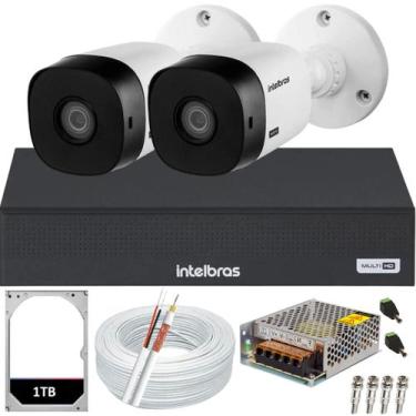 Imagem de Kit 2 Câmeras de Segurança Intelbras 2mp 1220b Dvr 4 Canais Multi Hd 1