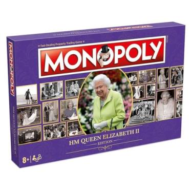 Imagem de HM Queen Elizabeth II Monopoly Board Game, Tour Key Moments in Her Majesty's Life, Collect Royal Residence, Horses, Corgis and Weddings, The Fast-Dealing Property Game for 2-6 Players Aged 8 Plus