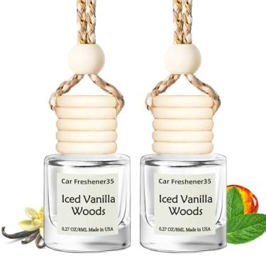 Imagem de Ambientador de carro suspenso, aroma de longa duração, purificadores de ar fofos para mulheres, 2 pacotes com difusor de óleo essencial não tóxico, feito nos EUA