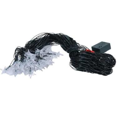 Imagem de Pisca Cascata 160 Leds Branco Estrela Na Ponta 8 Funções Fio - Global