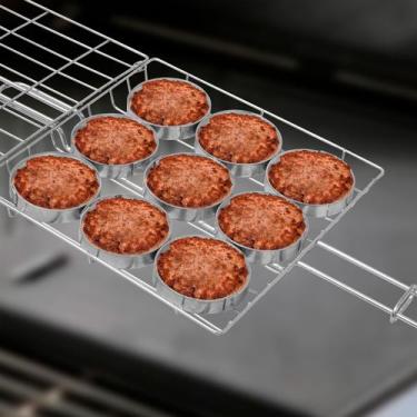 Imagem de Grelha Para Fazer Carne Mini Hamburguer Na Churrasqueira - Plug Lar Ma