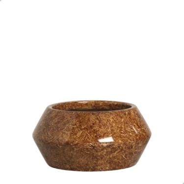 Imagem de Vaso Cachepot Grande para Decoração Solievo Pequeno Marrom Petra