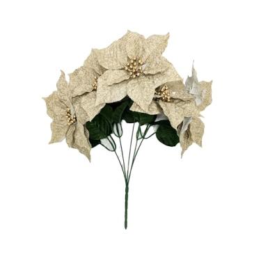 Imagem de Tuut Bouquet de Bico de Papagaio Dourado 35cm – Elegância Floral e Brilho Natalino