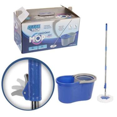Imagem de Esfregão Giratório com Balde 8L e Cabo Ajustável - MOP GIRATORIO