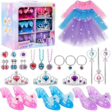 Imagem de Conjunto de brinquedos Princess Dress Up DOUEUREL com joias para menin