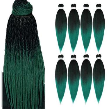 Imagem de Extensões de cabelo trançadas ShowCoco, pré-esticadas, 20 polegadas, 8