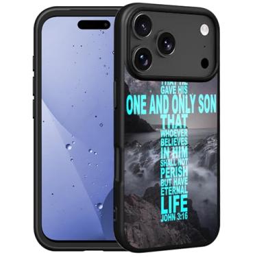 Imagem de FQTBCEARI Capa para iPhone 17 Pro, capa de silicone fina com [forro de microfibra macio antiarranhões] Capa protetora à prova de choque para iPhone 17 Pro (6,3 polegadas 2025), verso bíblico cruz