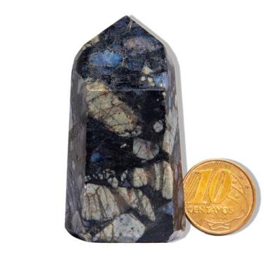 Imagem de Ponta Riolita Azul Pedra Natural 50 a 60mm 55 a 75g Tipo B - Cristaisd
