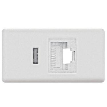 Imagem de Tomada De Rede Rj45 Tramontina - Módulo De Conexão Ethernet 12707