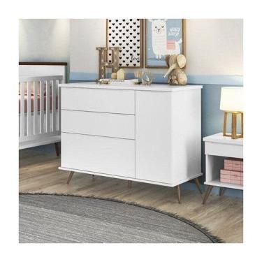 Imagem de Cômoda Sapateira Alice 3 Gavetas para Quarto de Bebê Infantil - Phoeni