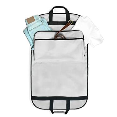 Imagem de DALIX 99,06 cm Capa de sacola para ternos e vestidos Roupas Dobrável com bolsos, Branco, One_Size