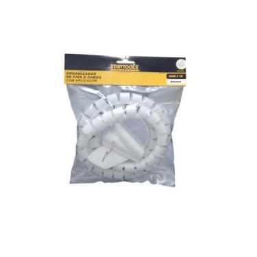 Imagem de Organizador De Fios E Cabos 20mmx1m Com Aplicador Branco Espiral Prote