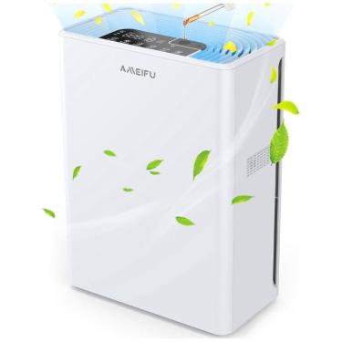 Imagem de Purificador de Ar Hepa AMEIFU para Ambientes Domésticos Grandes de até 1.640 pés Filtro de Ar H13 de Alta Eficiência