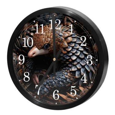 Imagem de LILINWAN Relógio de parede 24 cm sem tique-taque silencioso operado por bateria relógio de parede redondo moderno estilo simples decoração relógio para escritório/escola/quarto/sala de estar