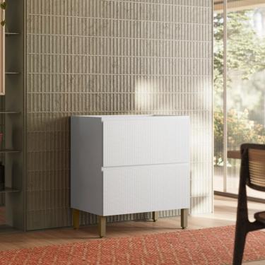 Imagem de Balcão Sem Tampo Art 80 Cm 1 Porta 1 Gaveta Kit's Paraná Cor:branco ártico