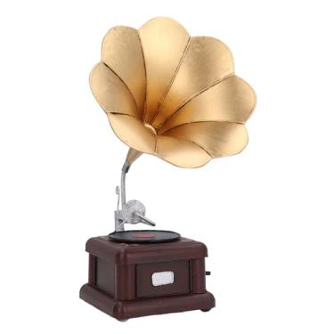 Imagem de Cryfokt Decoração retrô de Fonógrafo, Decoração retrô Requintada de Gramofone para Casa
