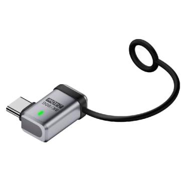 Imagem de cablecc Adaptador de extensão 240W USB5.0 80Gbps ângulo esquerdo direito com cordão chaveiro 16K 8K 5K compatível com USB 4.0 Thunderbolt3/4/5