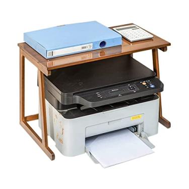 Imagem de URGDWEKJY Suporte de impressora, suporte de impressora de camada dupla, rack de mesa, impressora doméstica para fax, scanner, organização de arquivos, suporte de impressora (A)