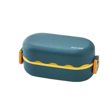 Imagem de Pote Marmita EcolóGico 850ml | Com Talher E DivisóRias(XINA094-AZUL)