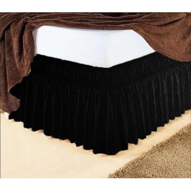 Imagem de Saia Para Colchão Box - Casal - JGM, Preto