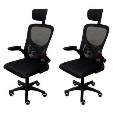 Imagem de Kit 2 Cadeiras Escritório Presidente Tela Mesh Bogotá - Espresso Móvei