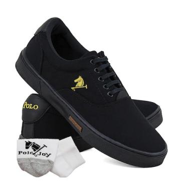 Imagem de Kit Sapatênis Casual Amarração com Meia Masculino Confort - Polo Joy, 