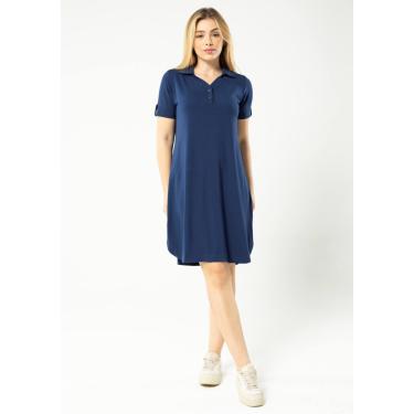 Imagem de Vestido Pau a Pique Básico Azul Marinho